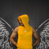 Cotton Tank Hoodie - Yellow - Image 3