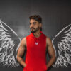 Cotton Tank Hoodie - Red - Image 2