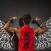 Cotton Tank Hoodie - Red - Image 3