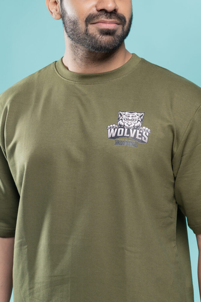 Oversize Tshirt Olive Green - Image 3
