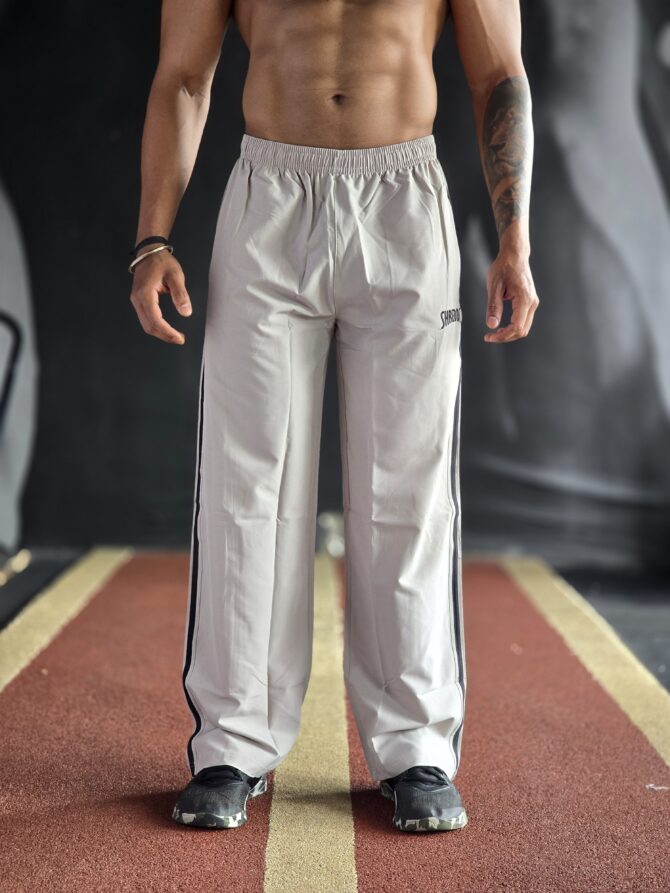 Retro Trackpants - Light Grey - Image 2